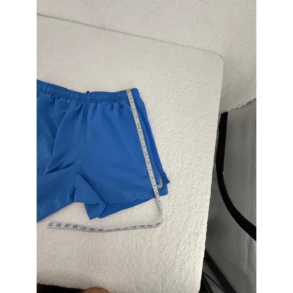 Nike‎ Blue Nike Logo Elastic Waistband Athletic Casual Shorts Size Large Women